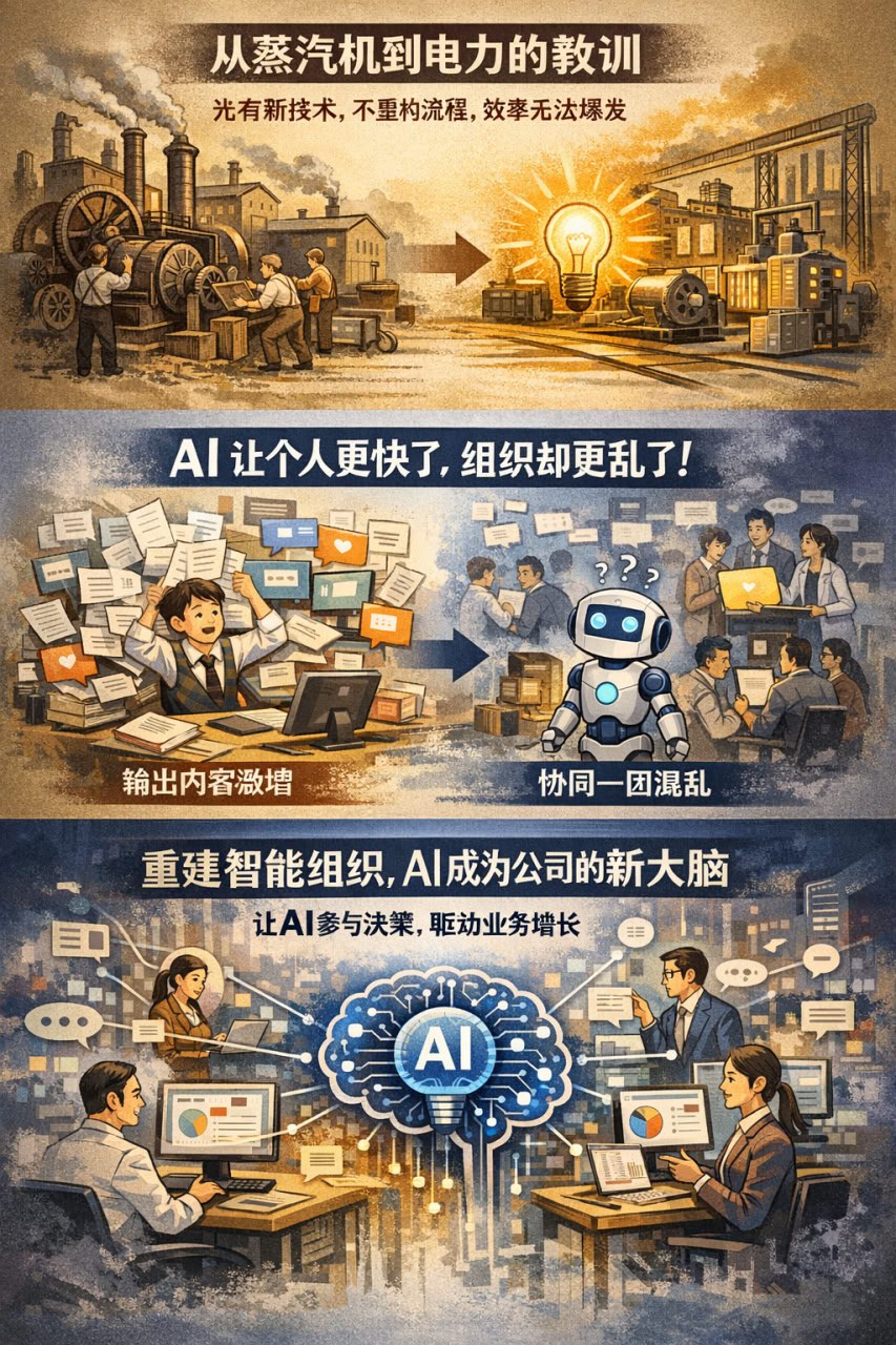 AI生产力悖论：从蒸汽机到智能组织