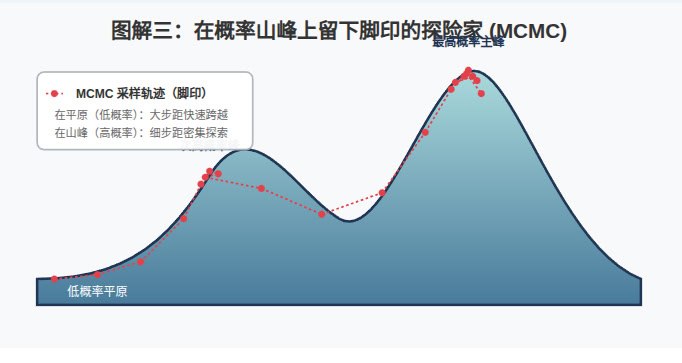 MCMC采样轨迹:在概率山峰上留下脚印的探险家