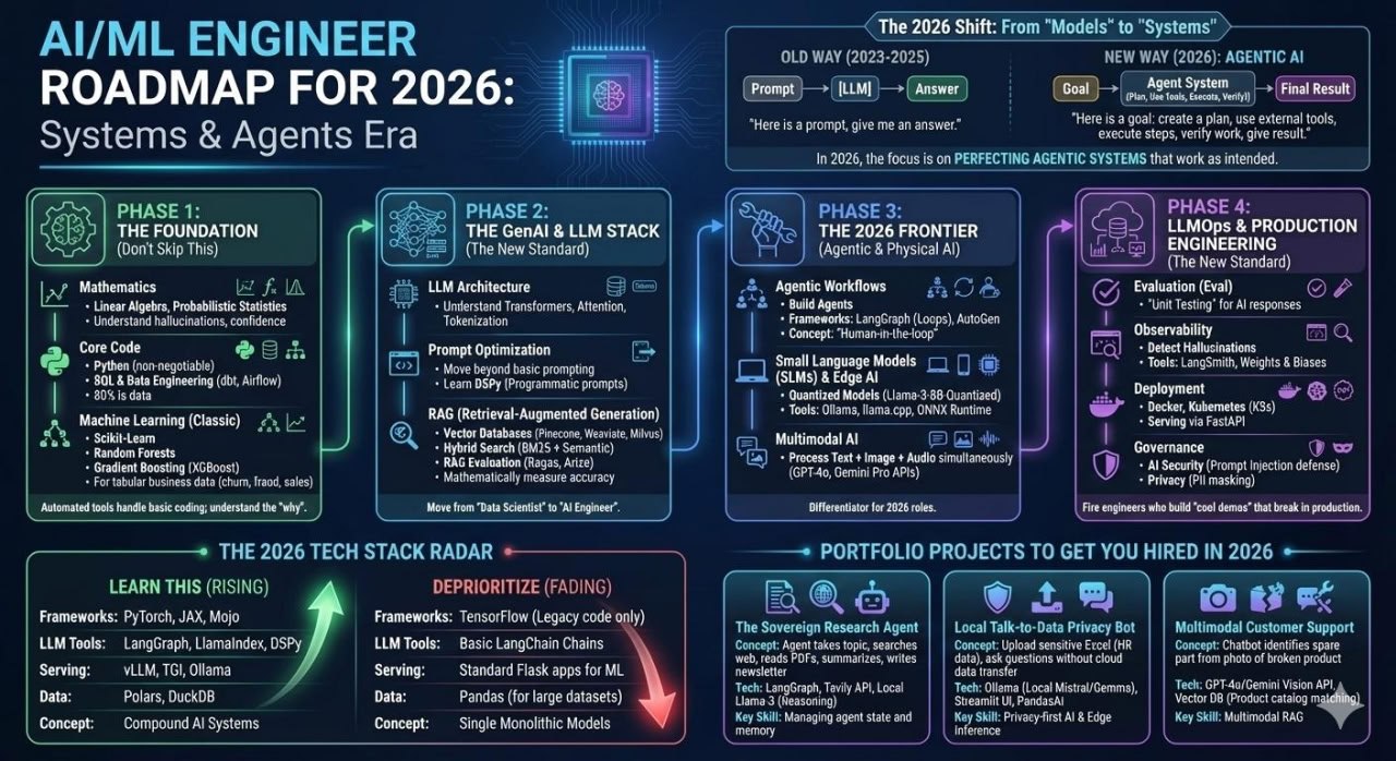 AI/ML Engineer Roadmap for 2026: Systems & Agents Era